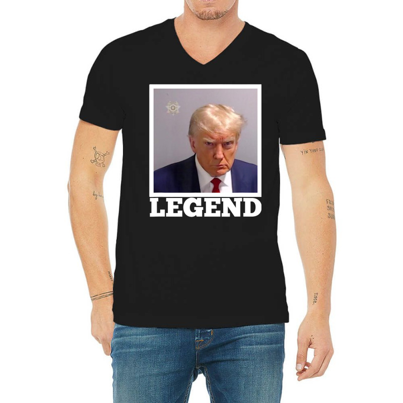 Trump M.u.g.shot Legend President Trump 2024 V-neck Tee | Artistshot