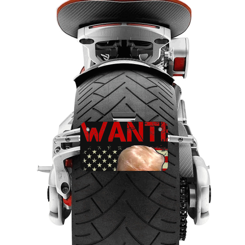 Wanted Donald Trump For President 2024 Usa Flag Motorcycle License Plate | Artistshot