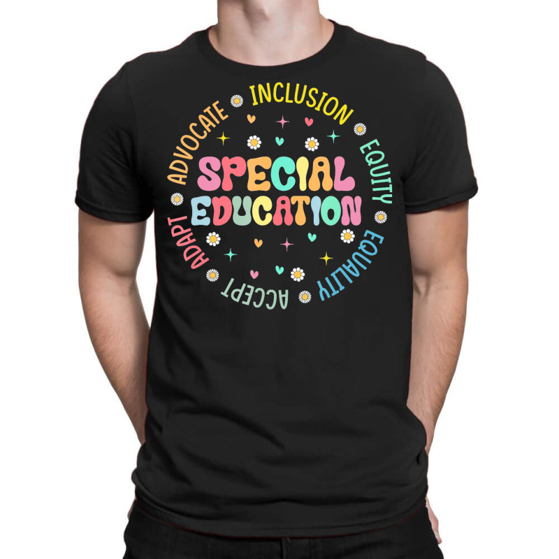 Groovy Wildflower Special Education Teacher Back T-shirt | Artistshot