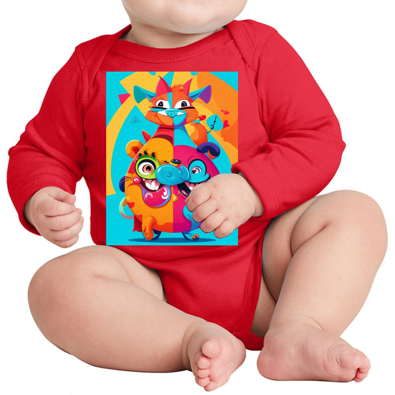 Funny Fox Animals Long Sleeve Baby Bodysuit by squall | Artistshot