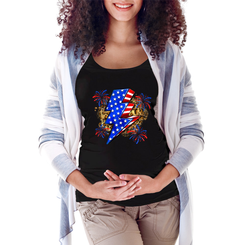 American Lightning Bolt Maternity Scoop Neck T-shirt by Zillion Design Studio | Artistshot