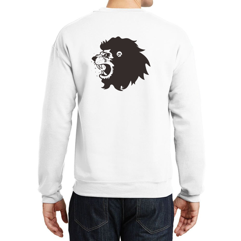 Lion Roar Looking Left Crewneck Sweatshirt by Heri Iye | Artistshot