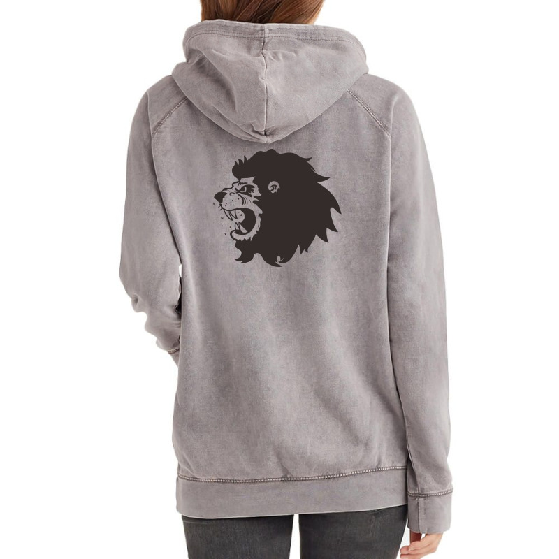 Lion Roar Looking Left Vintage Hoodie by Heri Iye | Artistshot