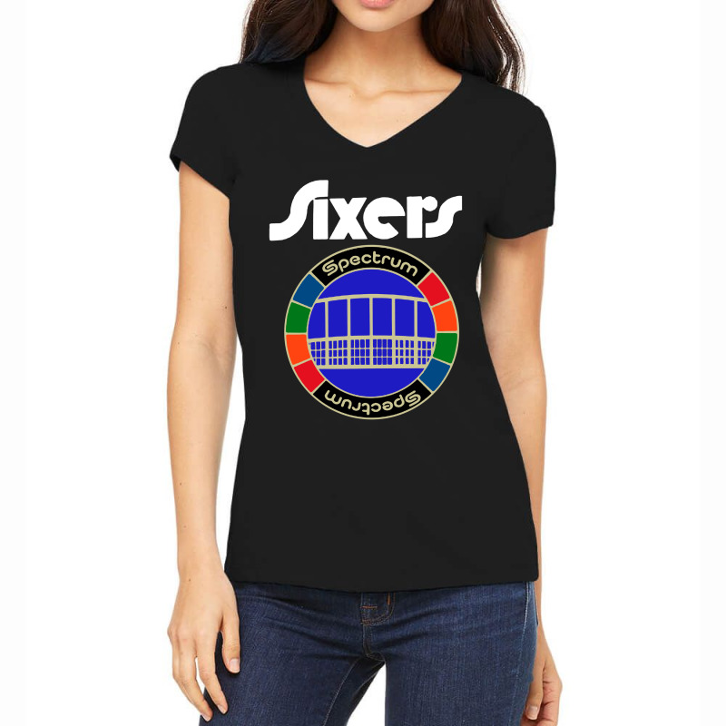 Sixers Spectrum Women's V-Neck T-Shirt by shusui | Artistshot