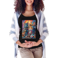 Cats Headphone Maternity Scoop Neck T-shirt | Artistshot