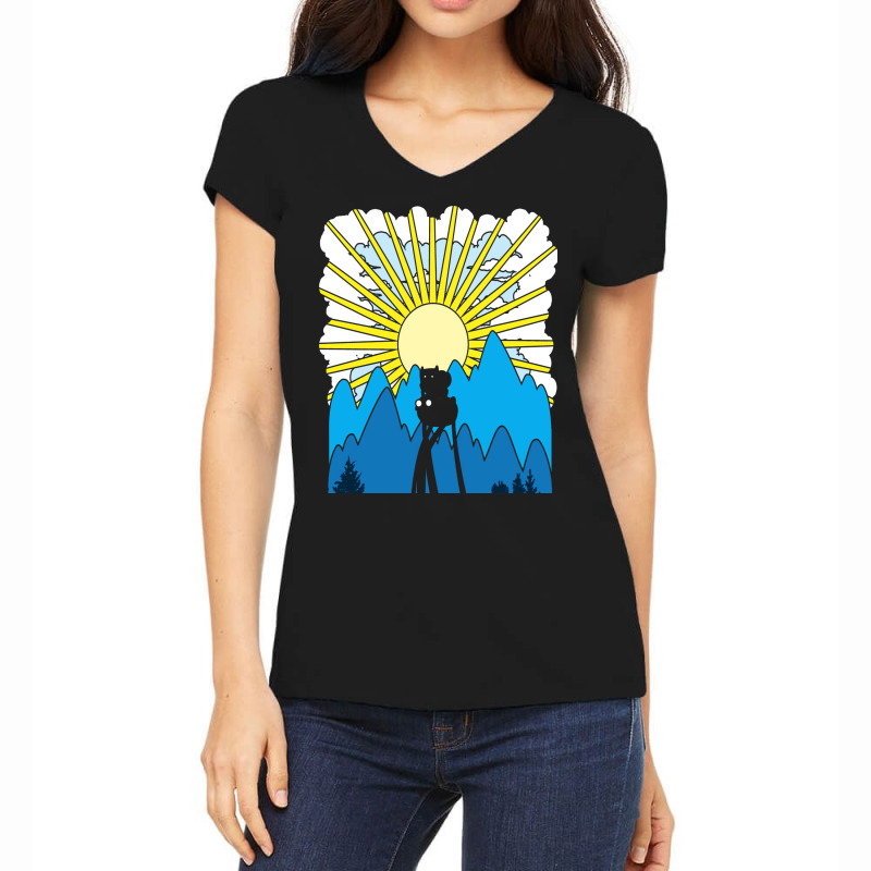 Sunrise Time Women's V-Neck T-Shirt by ahorrocksthomas | Artistshot