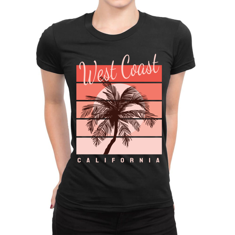 West Coast Of California Ladies Fitted T-Shirt by Jhanafi | Artistshot