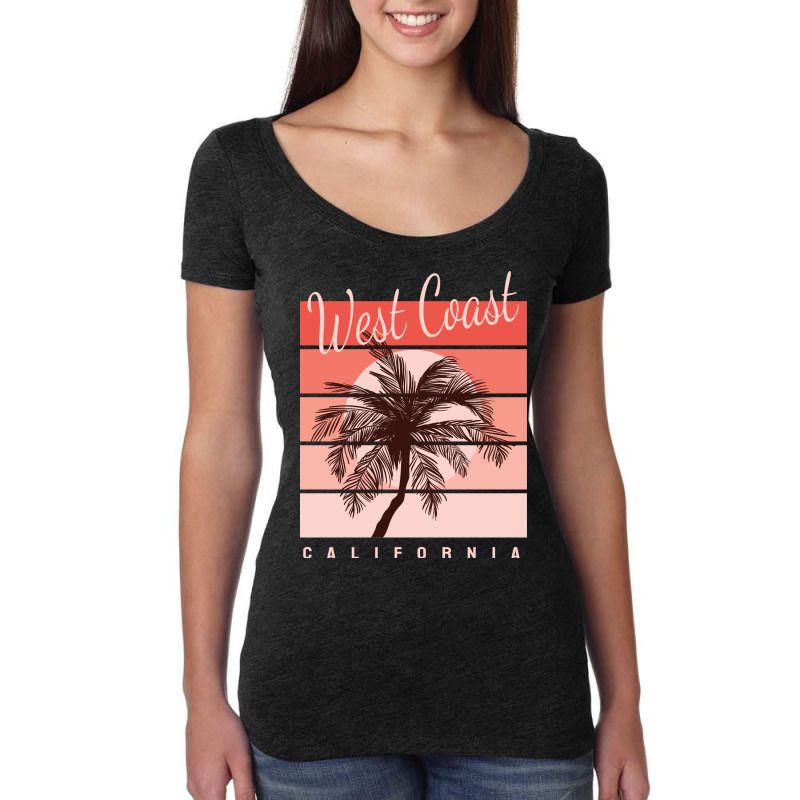 West Coast Of California Women's Triblend Scoop T-shirt by Jhanafi | Artistshot