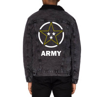 Army Vintage Art Unisex Sherpa-lined Denim Jacket | Artistshot