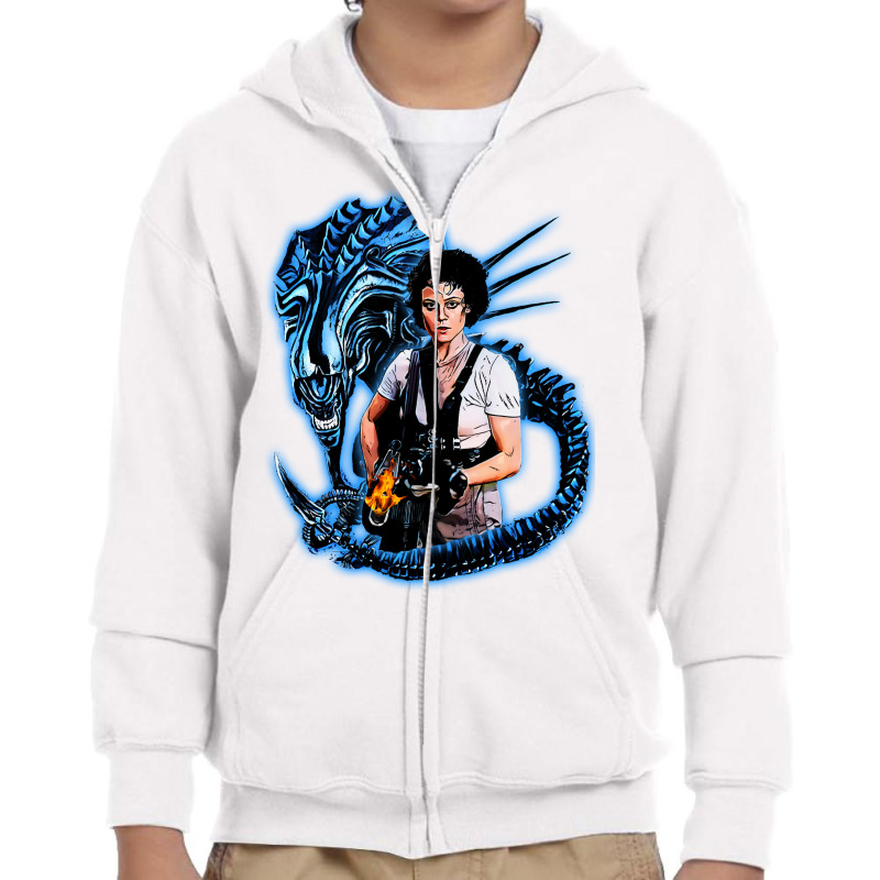 Aliens- Ripley Youth Zipper Hoodie by AmericanArtist | Artistshot