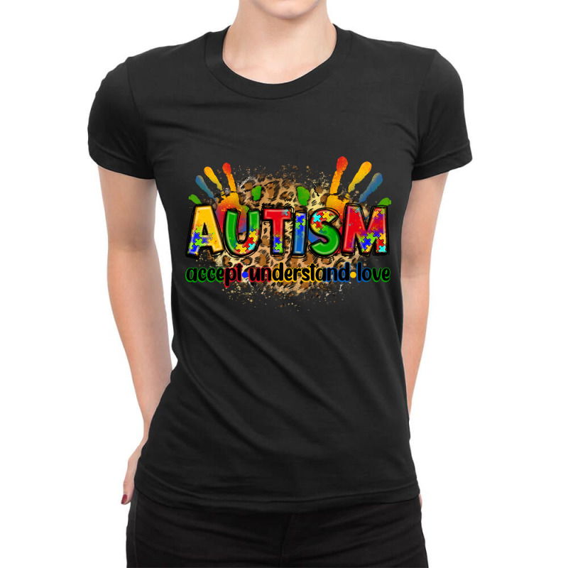 Autism Accept Understand Love Ladies Fitted T-Shirt by Zillion Design Studio | Artistshot