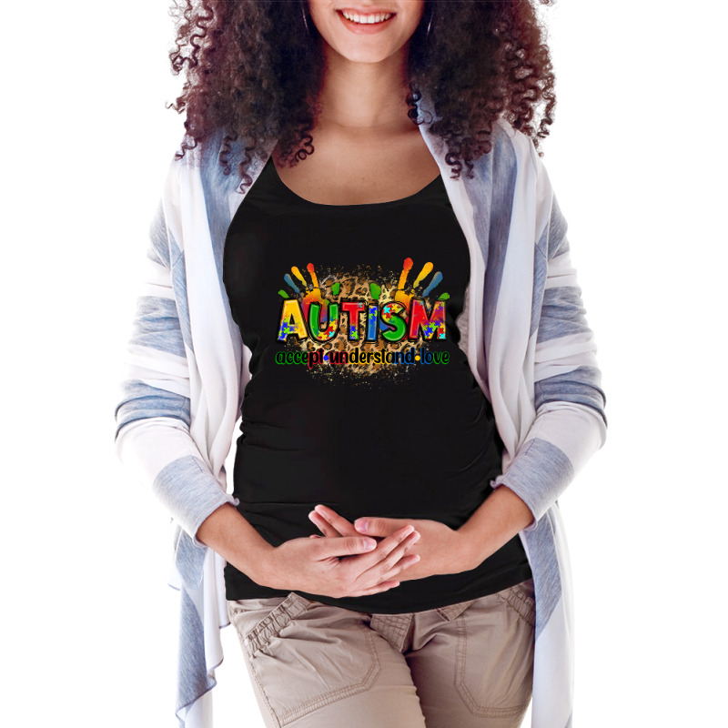 Autism Accept Understand Love Maternity Scoop Neck T-shirt by Zillion Design Studio | Artistshot