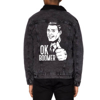 Ok Boomer Unisex Sherpa-lined Denim Jacket | Artistshot