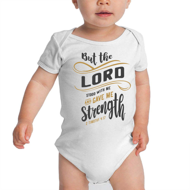 Divine Strength - 2 Timothy 4:17 Christian Design Baby Bodysuit by cidolopez | Artistshot