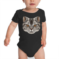 American Shorthair Face Cute American Shorthair Ca Baby Bodysuit | Artistshot