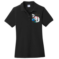 Astronaut Dinosaur T Rex Astro Space Stars Funny K Ladies Polo Shirt | Artistshot