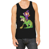 Witch Riding T Rex Dinosaur Spooky Halloween Costu Tank Top | Artistshot