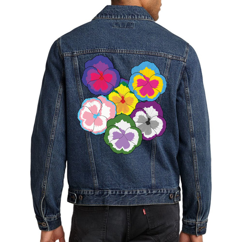 Sexual Pansies Lgbt Pride Pansy Flowers Equality R Men Denim Jacket by Ziz | Artistshot