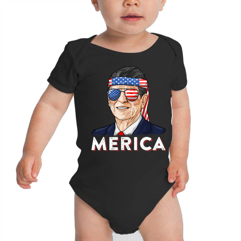 Reagan Ronald Us Merica Usa President Conservative Baby Bodysuit by Ziz | Artistshot