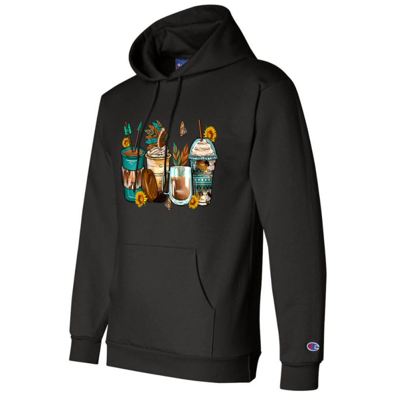 Indian Headdress Coffee Cups Champion Hoodie by Zillion Design Studio | Artistshot