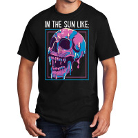 Pastel Goth Melting Skull In The Sun Like Aestheti Basic T-shirt | Artistshot