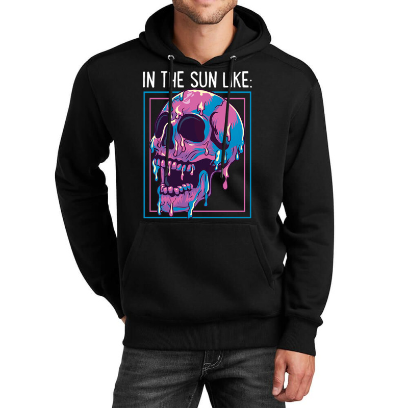 Pastel Goth Melting Skull In The Sun Like Aestheti Unisex Hoodie by Ziz | Artistshot