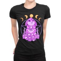 Pastel Goth Satanic Rabbit Witchy Skull Aesthetic Ladies Fitted T-shirt | Artistshot