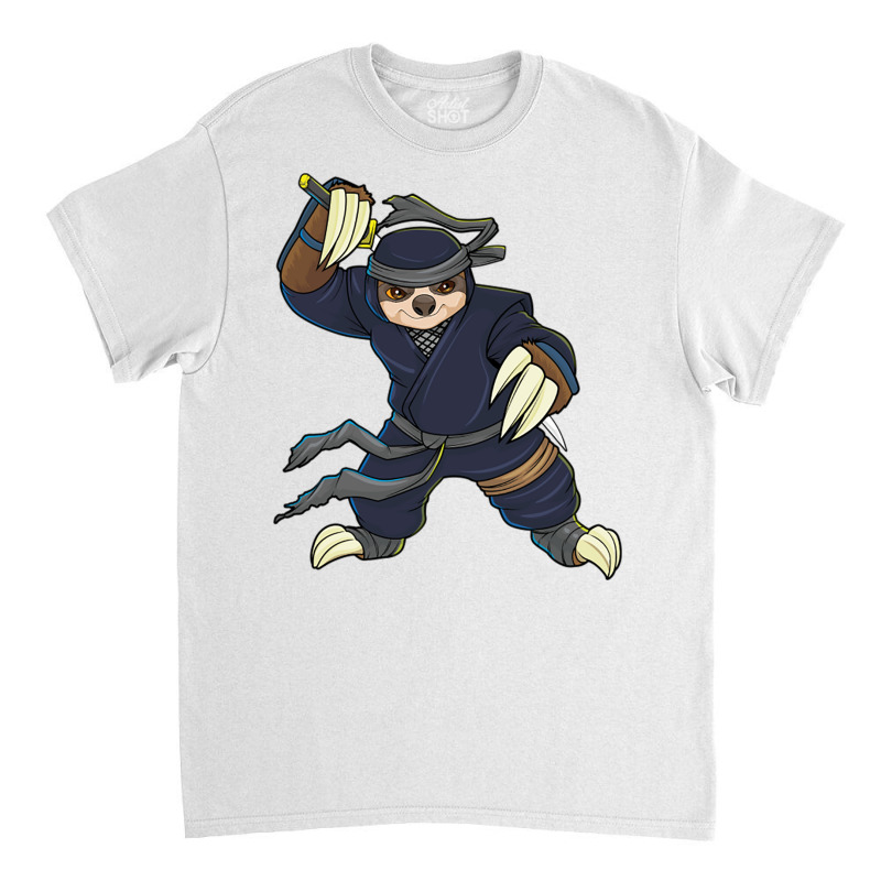 Ninja Sloth Deadliest Lazy Slow Animal Funny Ninja Classic T-shirt | Artistshot