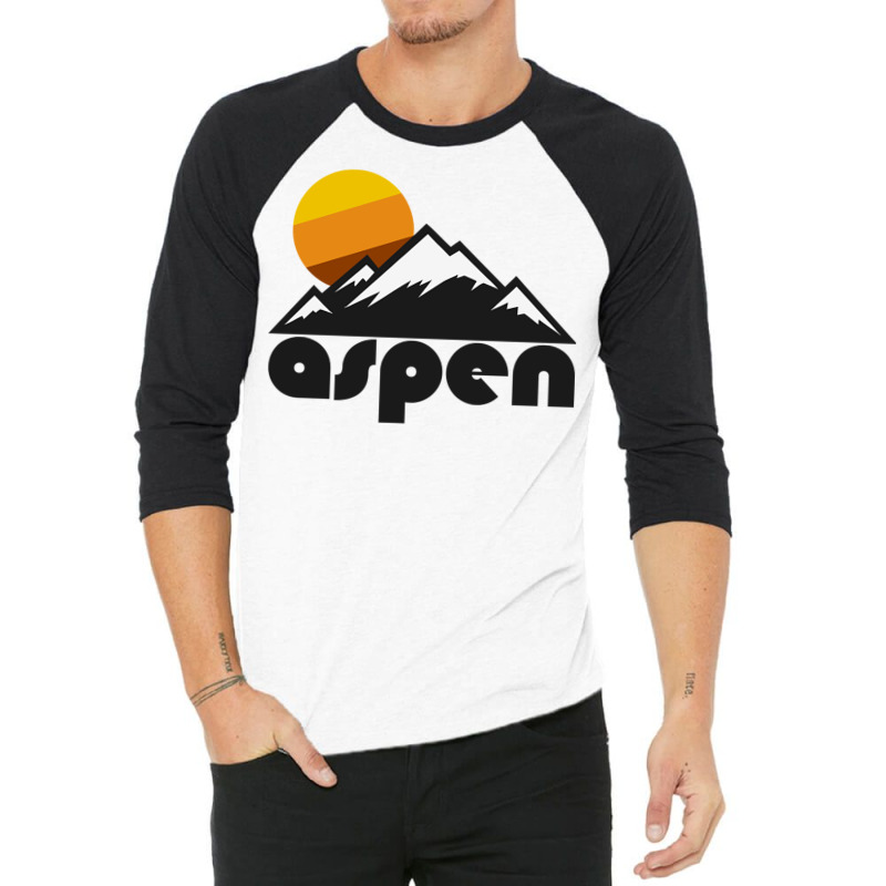 Retro Aspen ))(( Tourist Souvenir Travel Design 3/4 Sleeve Shirt | Artistshot