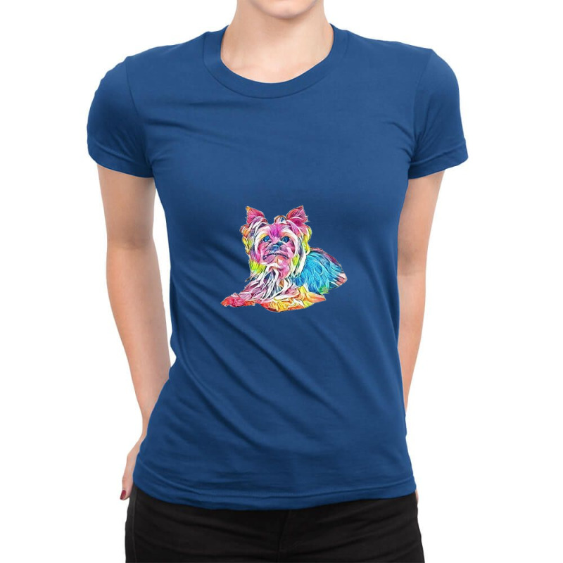 Gorgeous Yorkshire Terrier Do Ladies Fitted T-Shirt by Kemnabi | Artistshot