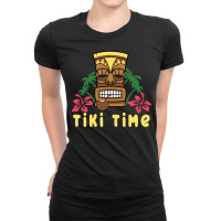 Tiki Party Time Hawaiian Party Ladies Fitted T-shirt | Artistshot