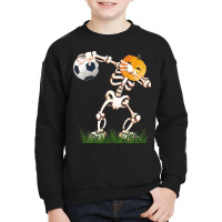 Skeleton Soccer Halloween Dabbing Dance Kids Costu Youth Sweatshirt | Artistshot