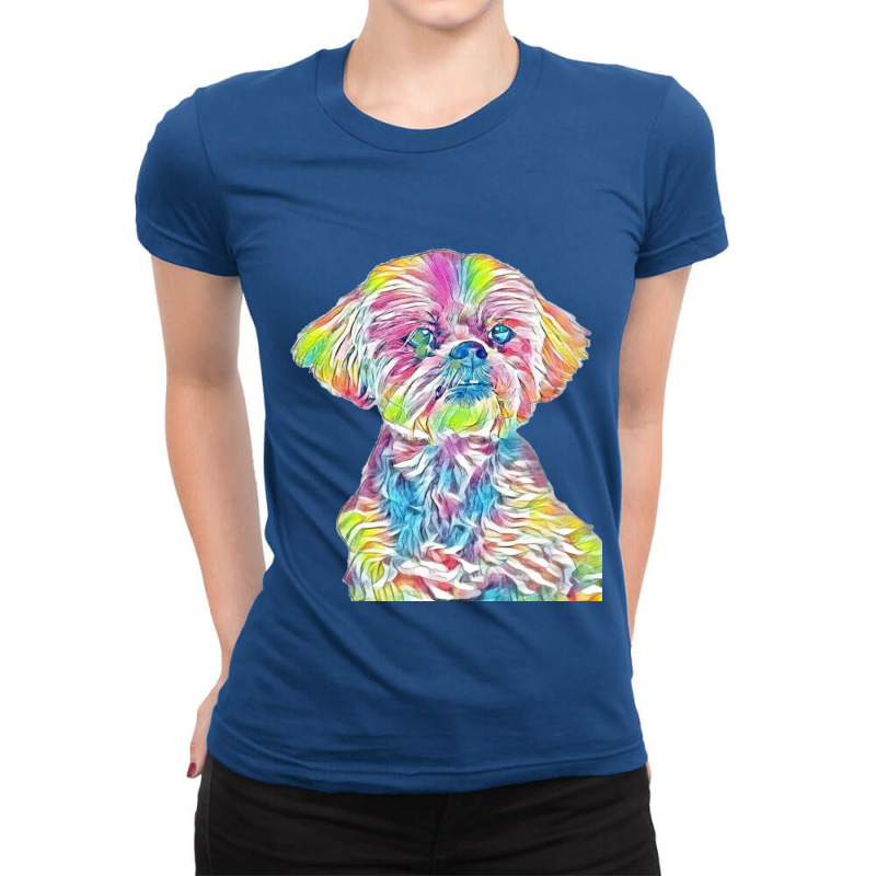 Stunning Headshot Of Maltese Ladies Fitted T-Shirt by Kemnabi | Artistshot