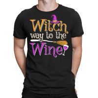 Funny Halloween Witch Way To The Wine Wine Drinker T-shirt | Artistshot