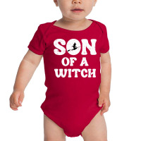 Halloween Son Of A Witch Funny Costume Family Boys Baby Bodysuit | Artistshot