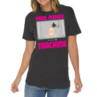 Pregnancy Reveal Announcement Baby Making Machine Vintage T-shirt | Artistshot