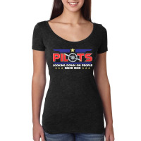 Pilots Looking Down On People Since 1903 Pun Women's Triblend Scoop T-shirt | Artistshot