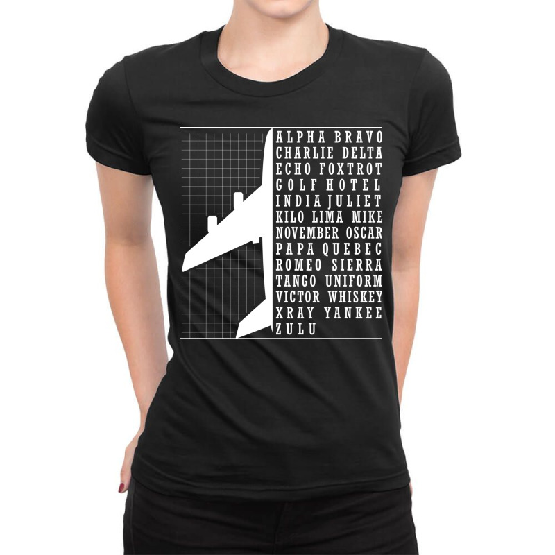 Phonetic Alphabet Airplane Pilot Flying Aviation ( Ladies Fitted T-Shirt by the perfect present | Artistshot