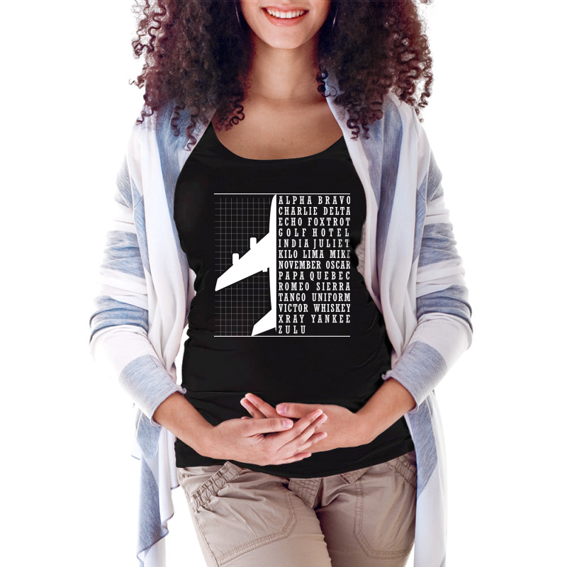 Phonetic Alphabet Airplane Pilot Flying Aviation ( Maternity Scoop Neck T-shirt by the perfect present | Artistshot