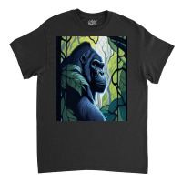 Majestic Stained Glass Gorilla In Jungle Classic T-shirt | Artistshot