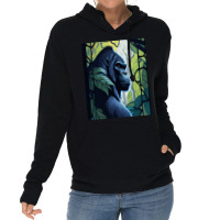 Majestic Stained Glass Gorilla In Jungle Lightweight Hoodie | Artistshot