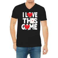 I Love This Game Poker Hearts Gambling Card Player V-neck Tee | Artistshot