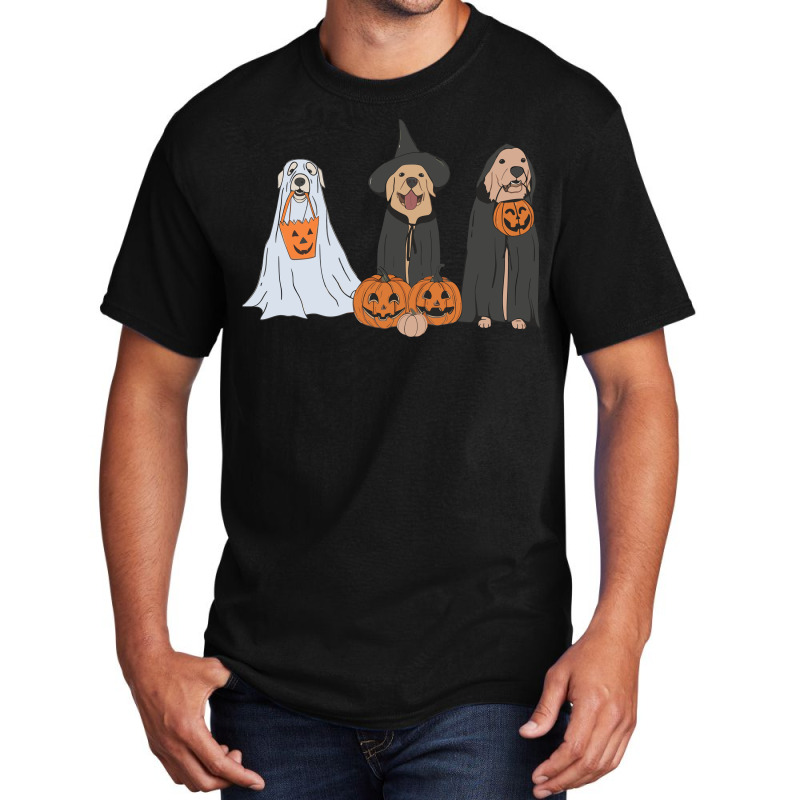 Funny Halloween Labrador Golden Retriever Ghost Basic T-shirt | Artistshot