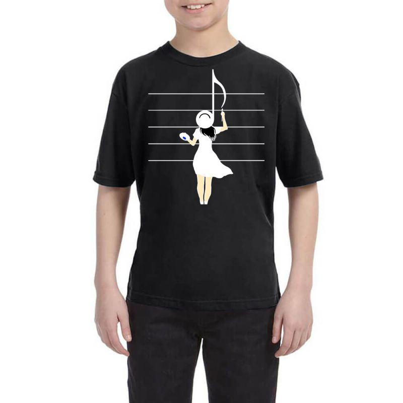 Woman Painting Music Notes For Classical Music Lov Youth Tee by queerappear | Artistshot