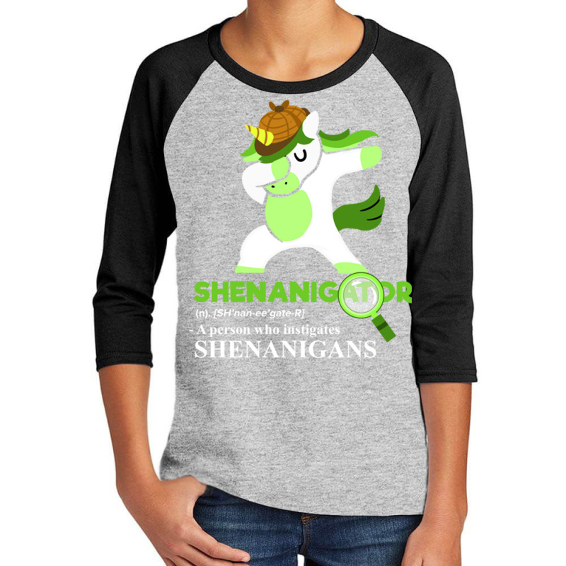 Shenanigator (n) A Person Who Instigates Shenaniga Youth 3/4 Sleeve by queerappear | Artistshot