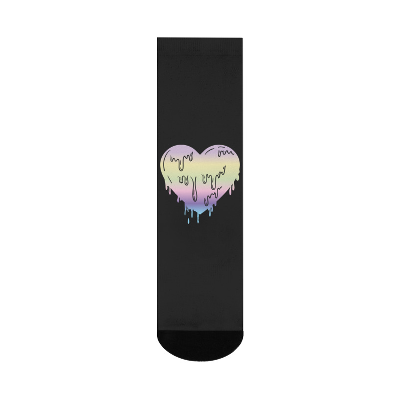 Pastel Goth Dripping Heart For Pastel Goth Lover Crew Socks | Artistshot