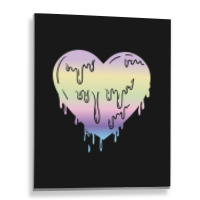 Pastel Goth Dripping Heart For Pastel Goth Lover Metal Print Vertical | Artistshot