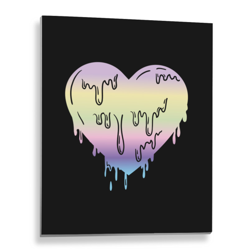 Pastel Goth Dripping Heart For Pastel Goth Lover Metal Print Vertical | Artistshot