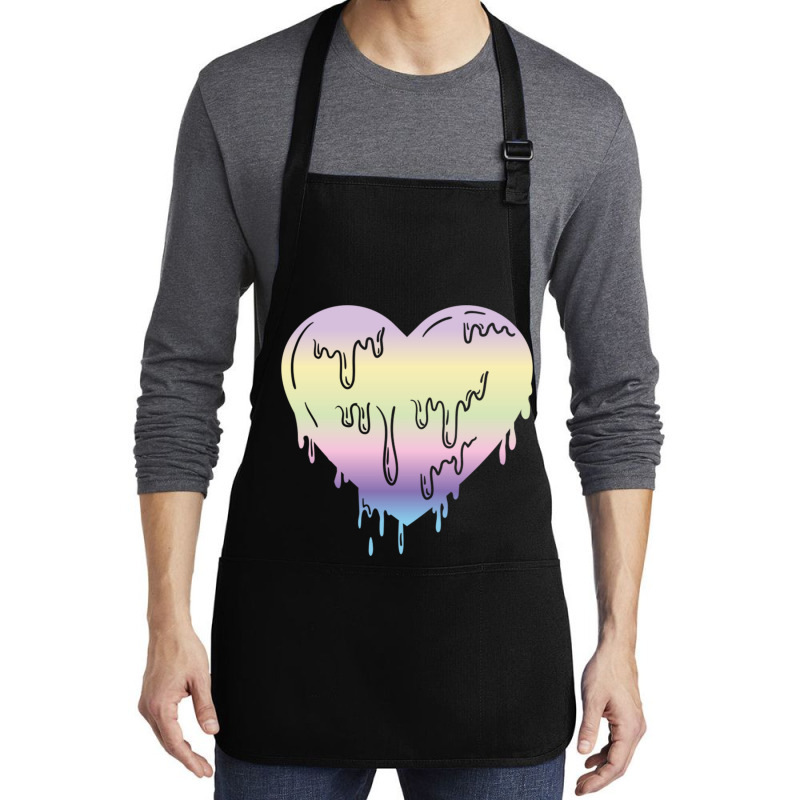 Pastel Goth Dripping Heart For Pastel Goth Lover Medium-length Apron | Artistshot