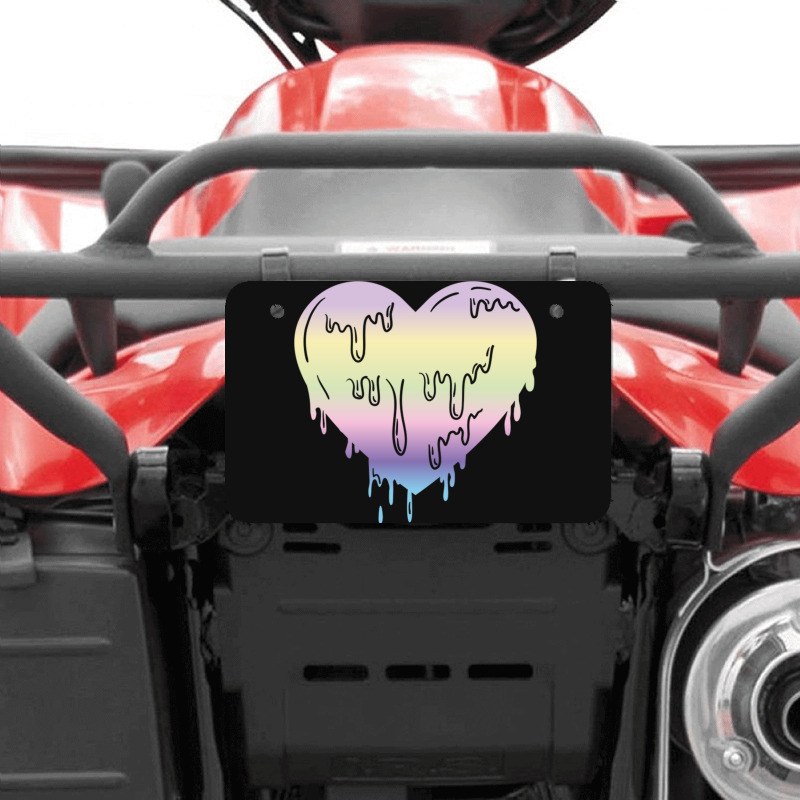 Pastel Goth Dripping Heart For Pastel Goth Lover Atv License Plate | Artistshot